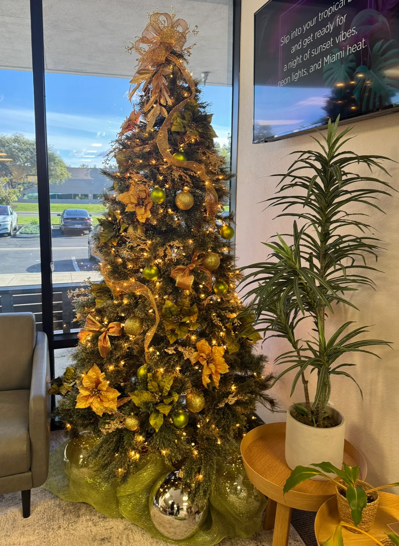 Gold holiday tree